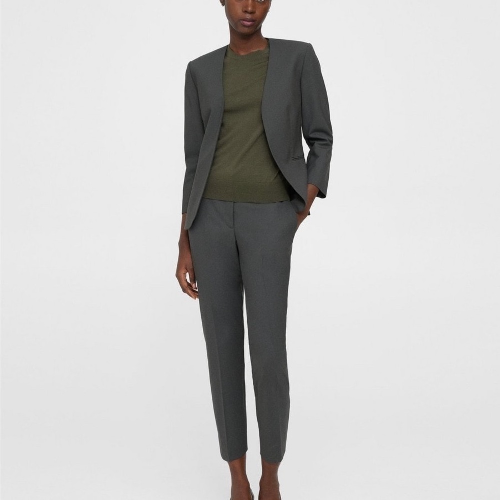 Theory Pink Berry Tint Lindrayia Blazer in Good Wool Lined Open Pockets Sz 4 - Picture 5 of 14